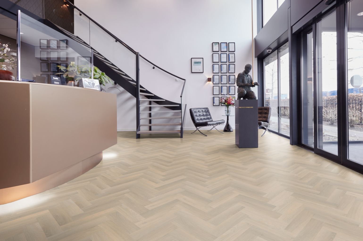 Straq P602 visgraat smal dryback beige - Afbeelding 5